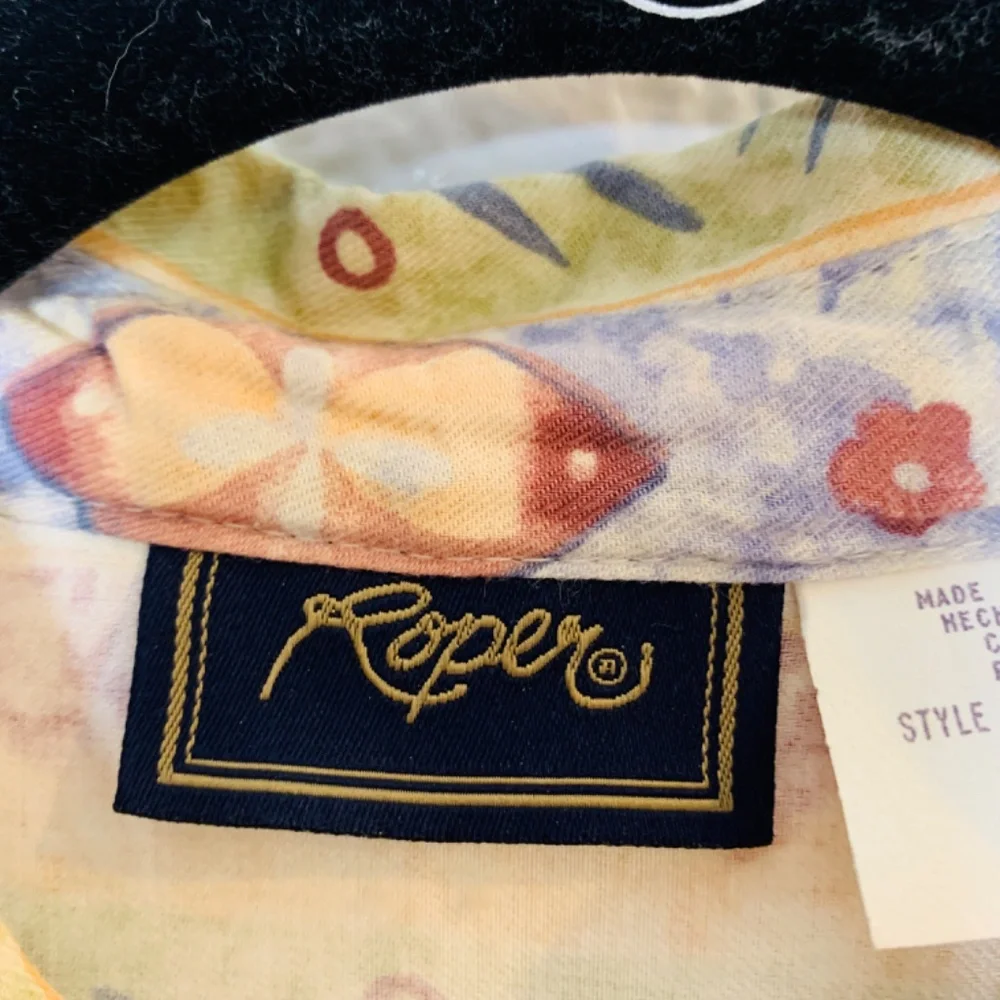Vintage Roper Button Up Shirt Womens 2X Long Sleeve Western Aztec Lagenlook Art